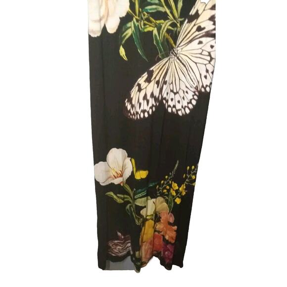 Alice + Olivia Delora Open Back Maxi Dress 9 Floral Butterfly Cottagecore Prom - Picture 5 of 10